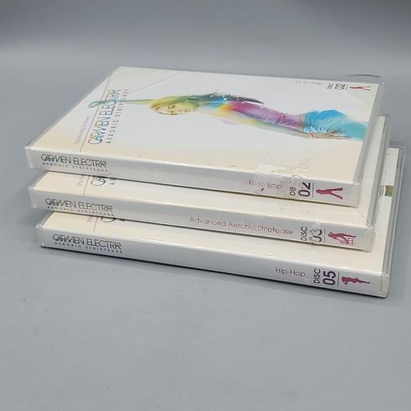 Carmen Electra Aerobic Striptease Dance Workout Lot of 3 DVDs 2, 3, & 5 Sealed - Picture 12 of 12